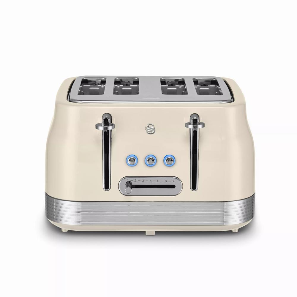 Swan Retro Cream 4-Slice Toaster